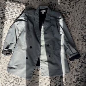 Rachel Zoe Black and Gray Textured Blazer